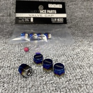4pcs RAYS Aluminum Burnt Blue Car Modification Wheel Tire Valve Stem Caps  Motorcycle