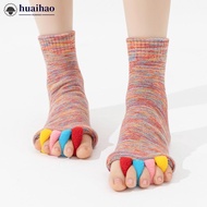 HUAIHAO 1Pair Colorful Yoga Toe Separator Socks Odor-Resistant and Hygienic Design Foot Alignment Su