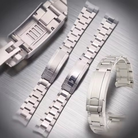 904L Watchbands For Rolex daytona submariner Watch Strap NH35 NH36 Glide Lock Clasp Solid Stainless 
