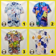 KEMEJA MEN'S SHIRT Hawaiian Beach Motif Printing Shirt Men's Import Abstract Guitar - NO. 1, M PREMI