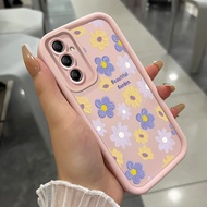 Case For Samsung A14 4G A14 5G Beautiful Garden Phone Three-Color Silicone Shockproof