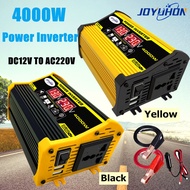 JOYUHON car 4000W 12V to 220V dual USB LED car power inverter converter car charger modified sine wa