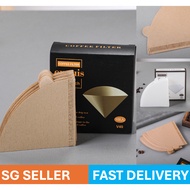 【📣SG Seller】100pcs V40 and V60 filter papers for Pour over
