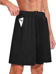 Men's Shorts with Pockets Breathable Quick Dry Lightweight Running Shorts for Athletics Basketball F