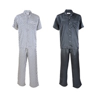 Guy Laroche Satin Pajamas Collar Short Sleeves Long Pants Printed Pattern Model JPP7521W4