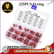 225PCS O-ring, sealing ring set O-ring rubber silicone