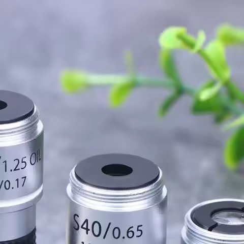 185mm 4X/40X/100X Achromatic Objective Lens Set - Compact, Durable Microscope Objective Adapters for