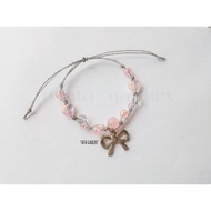 Coquette drawstring bracelet, tulip drawstring bracelet, rope bracelet