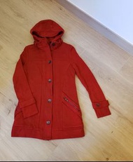💙 Giusto dama 型格紅色 有帽 極保暖長外套/ coat