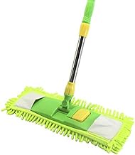Flat Wood Floor Home Rotating Large Electrostatic Mop, for Home Kitchen and All Floor Surfaces, Green Decoration