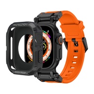 Modification Explorer Silicone strap case for iWatch Ultra 2 49mm waterproof strap 9th generation 8 