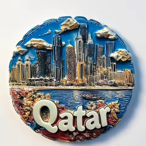 Qatar Fridge Magnets Middle East Travel Souvenirs Doha Souq Waqif Fridge Stickers Home Decor Wedding