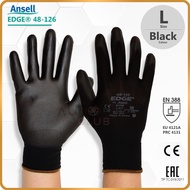 Ansell Edge® 48-126 Tear Resistance & Anti Slip Protective Knitted Gloves [Polyurethane Coat] [1 Pai