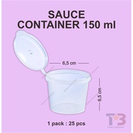 Plastic Sauce Container 150 ML CONTENTS 25 pcs Victory brand Sauce Container/ Sambal Container Sauce