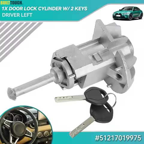 For BMW 3 Series E46 325i 325ci 325xi 2001-2006 Front Left Car Door Lock Cylinder Barrel WITH 2 KEYS