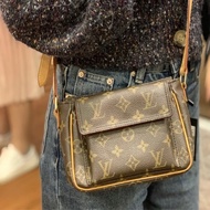 LV 經典老花豆腐包/小方包