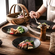陶瓷黑色淺碗中式餐廳大碗小龍蝦水煮肉水煮魚盆盤剁椒魚頭盤餐具