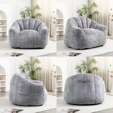 Bean Bag Chair Bean Bag Sofa Chair with Armrests Stuffed High-Density Foam Lazy Sofa Comfy Chairs Be