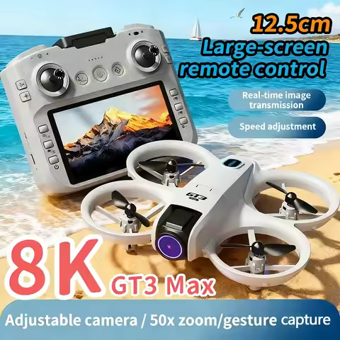 2026 New GT3 MAX 8K HD Drone GPS 4.3" Remote Control Professional Aerial Avoiding Obstacle Brushless