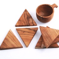 TIGASDUT - Wooden Coaster/ Coaster Cup Coaster / Wooden Coaster Wooden Coaster/ Wooden Tray Mini Tra