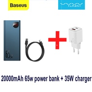 Baseus หัวชาร์จเร็ว PD 65W Adaman Metal Digital Display Quick Charge Power Bank 20000mAh 65W PowerBa