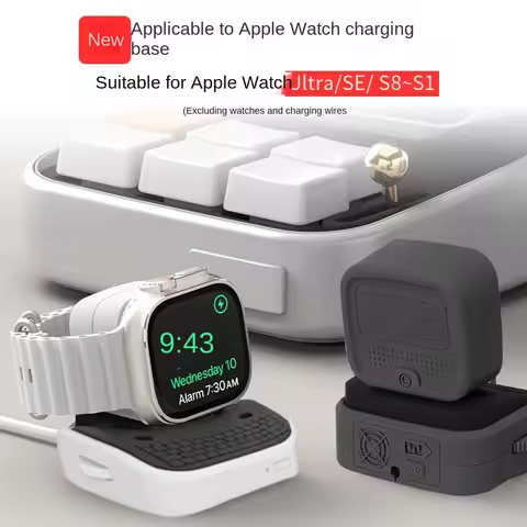 Holder for Apple Watch Ultra Bracket S8-S1 Charging Stand for Samsung Watch Base Retro Creative Sili