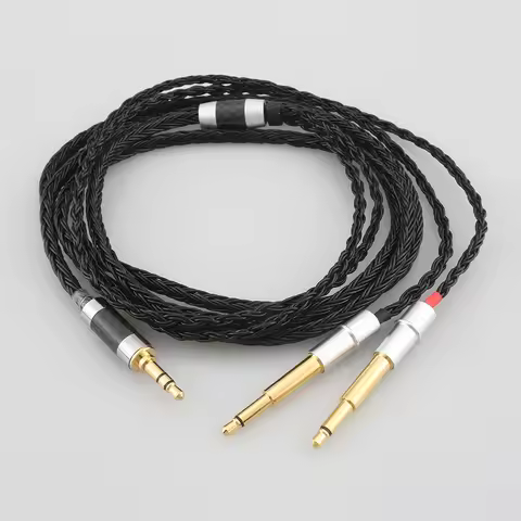 16 Core 7N OCC Black Braided Earphone Cable For Meze 99 Classics NEO NOIR Headset Headphone