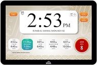 Masjidal 14" Digital Azan Clock with WiFi, Dynamic Touch Screen, Worldwide Prayer Times, Full Quran Player, Islamic Art, Streaming Halal Muslim Content: Duas, Dhikr, Hadith, Surah of The Day, Black