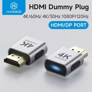 Hagibis 4K HDMI Dummy Plug DisplayPort EDID Emulator Plug Headless Adapter Virtual Display Emulator 