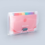 【2023 NEW】 A6 13 Grids Mini Organ Bag Rainbow Inner Page Large File Folder Data Storage Organizer Sc