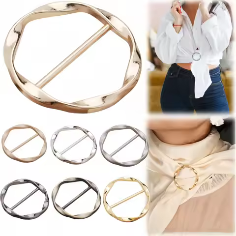 Multipurpose Scarf Adjuster Slim Belt and Shirt Ring Belt Buckle Belt and Fashion Accessories Scarf