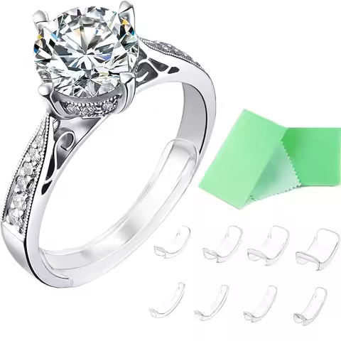 Invisible Ring Size Adjuster for Loose Rings Ring Adjuster Fit Any Rings, Assorted Sizes of Ring Siz