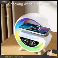 mw Wireless Fast Charging Station Wireless Charging Alarm Clock G-shaped 15w Wireless Bluetooth 5.2 