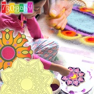 730Baby Rangoli Board Sand Art Set Kids Play Craft Indian Deepavali Decoration Colorful Sand Painting