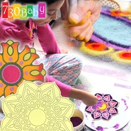 730Baby Rangoli Board Sand Art Set Kids Play Craft Indian Deepavali Decoration Colorful Sand Paintin