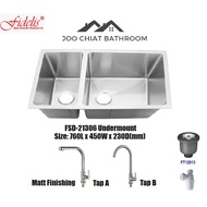 [Free Delivery] FSD21306 Fidelis double-bowl undermount kitchen sink