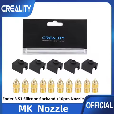 Creality Original 5pcs Ender 3 S1/Ender 3 S1 Pro Silicone Sock and 10pcs Nozzle,for Ender 3 S1/S1 Pr