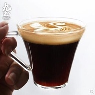 Italian espresso cup handmade glass with handle