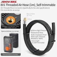 JSHOU BIKE | AV/FV m6/8v1 Thread Bicycle Pump Nozzle Head Adapter 1-meter tube for Portable Inflator