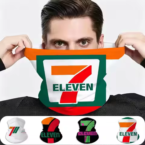 Logo 7 E-Eleven Comfortable Breathable Neck Tube UV Protection Face Mask for Motorcycle Cycling Trav