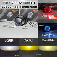 MERAH IBRIGHT ZE500 - Biled Headlight 2.5 Inc App Temperature Blue Lens - 1 Unit Biled ZE500, RedDEV