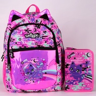 Australia smiggle Elementary School Students Pink Space Cat Burden-Reducing Backpack Large-Capacity Schoolbag Children's Travel Backpack