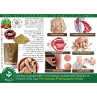 ACORUS CALAMUS/SWEETFLAG/VASAMBU/VASAKA/DRIED RHIZOME IN POWDER FORM 50gm The Ayurvedic Pharmacopoei