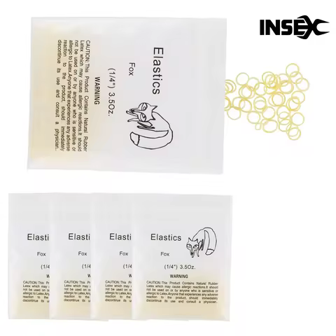 100 Pcs Orthodontic Elastic Rubber Bands, 3.5 Ounces Heavy Dental Rubber Traction Bands, Free Elasti