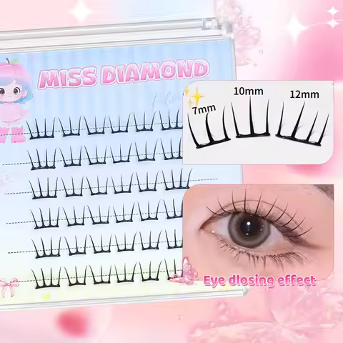 Glue-free Lashes Cluster Ultra-thin Sheet Series False Eyelashes Zero Touch Feeling· Liquid Bond Eye