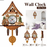 JUNMPER2R Wall Clock, Wall Mounted Wooden Cuckoo Clock,  Retro Non Hourly Chime Hanging Clock Househ