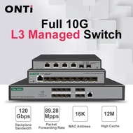 ONTi Network switch4 Ports 10G RJ45 Mangement L3 Fiber Optical Switch  Without Console Support DHCP,