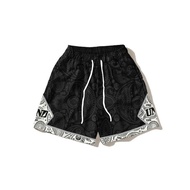 Casual Shorts Undrafted "DIAMOND BANDANA" Mesh Men Short (Black) Preppy Style Sports Shorts 2026 New