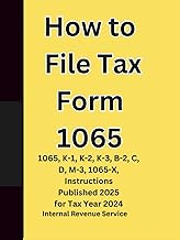 How to File Tax Form 1065: 1065, K-1, K-2, K-3, B-2, C, D, M-3, 1065-X, Instructions Published 2025 