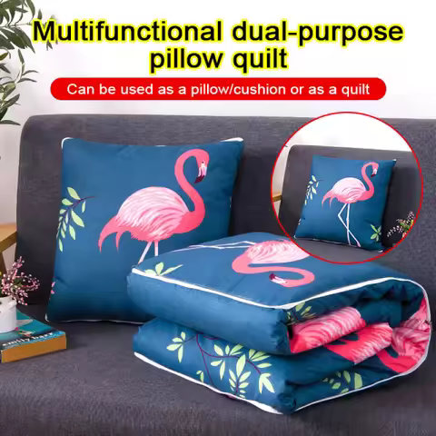 Home Foldable Multifunctional Blanket Dual Purpose Pillow and Blanket Multi Scene Cushion